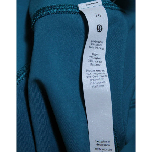 Lululemon High-Rise Tight Teal Blue Plus Size 20 - Picture 4 of 6